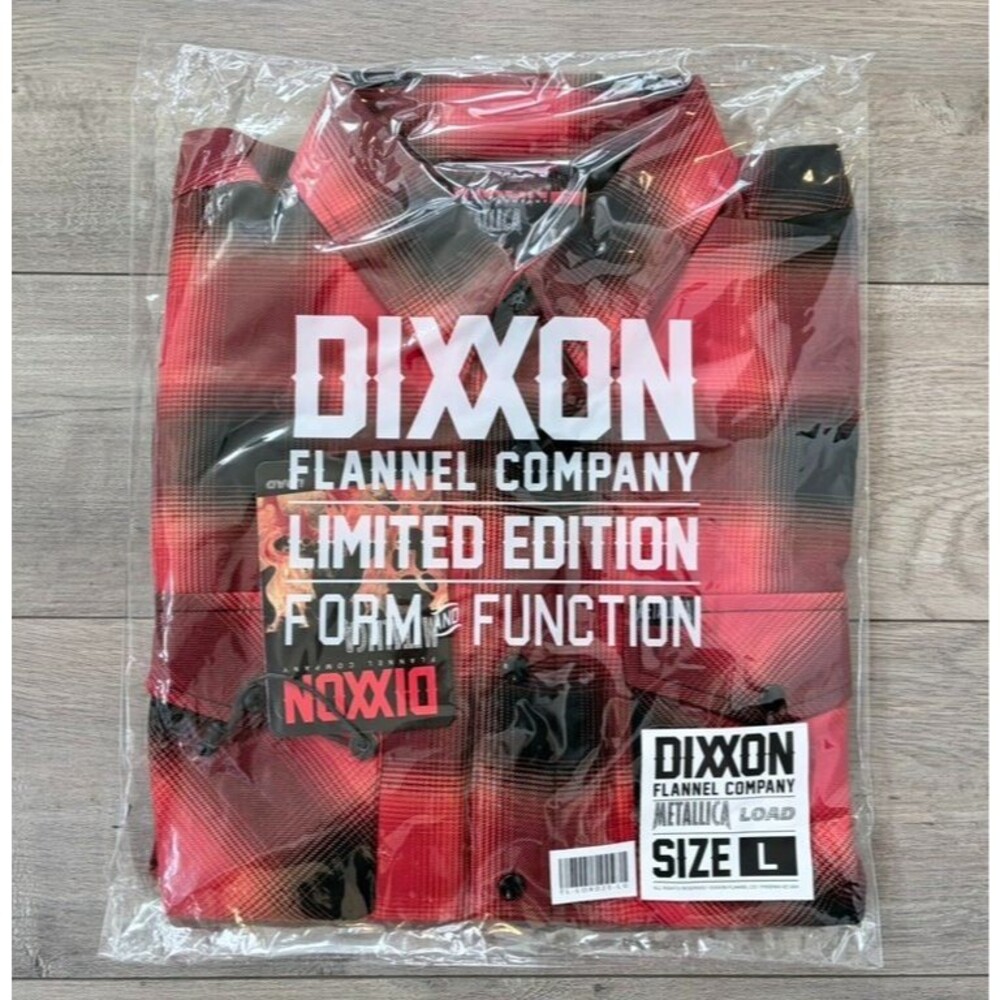 DIXXON FLANNEL x METALLICA LOAD Mens L Limited Edition Flannel New In Bag